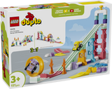 LEGO® DUPLO® 3 in 1 Creative Ramps with Vehicles for Ages 3+ - Preschool Learning and Educational Toy – Racetrack Building Set with 2 Cars, Trophy, and More - Gift Idea for Girls and Boys - 10478