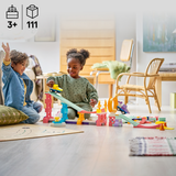 LEGO® DUPLO® 3 in 1 Creative Ramps with Vehicles for Ages 3+ - Preschool Learning and Educational Toy – Racetrack Building Set with 2 Cars, Trophy, and More - Gift Idea for Girls and Boys - 10478