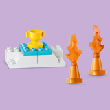 LEGO® DUPLO® 3 in 1 Creative Ramps with Vehicles for Ages 3+ - Preschool Learning and Educational Toy – Racetrack Building Set with 2 Cars, Trophy, and More - Gift Idea for Girls and Boys - 10478