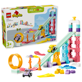 LEGO® DUPLO® 3 in 1 Creative Ramps with Vehicles for Ages 3+ - Preschool Learning and Educational Toy – Racetrack Building Set with 2 Cars, Trophy, and More - Gift Idea for Girls and Boys - 10478