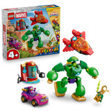 LEGO® ? Marvel Iron Man and His Awesome Friends Loki vs. Team Iron Man Building Toy - Super Hero Action Set with a Mech, Jet, Car and 4 Minifigures - Gift for Boys, Girls and Kids Ages 4+ - 11211
