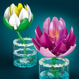 LEGO® Botanicals Water Lilies - Building Set for Kids - Floral Gift for Girls and Boys - Flower Decor - Includes 2 Water Lilies and Transparent Vases - 11511