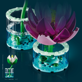 LEGO® Botanicals Water Lilies - Building Set for Kids - Floral Gift for Girls and Boys - Flower Decor - Includes 2 Water Lilies and Transparent Vases - 11511