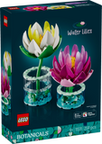 LEGO® Botanicals Water Lilies - Building Set for Kids - Floral Gift for Girls and Boys - Flower Decor - Includes 2 Water Lilies and Transparent Vases - 11511
