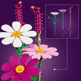 LEGO® Botanicals Cosmos Flowers - Building Set for Kids - Plant Decor - Flower Gift Idea for Girls, Boys and Nature Lovers - LEGO Floral Arrangement with 3 Cosmos and 2 Fountain Grass Stems - 11514