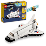 LEGO® Creator Space Shuttle 31134 Building Toy Set; Rebuild It into an Astronaut Figure or Spaceship; Gift for Kids Aged 6+ Who Love Science Toys and Space Play (144 Pieces)
