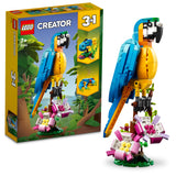 LEGO® Creator Exotic Parrot 31136 Building Toy Set Featuring Parrot, Fish and Frog Toys; Gift for Animal-Lovers; Colorful and Exotic Models for Kids Aged 7+ (253 Pieces)
