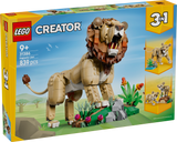 LEGO® Creator 3 in 1 Wild Animals: Majestic Lion Building Set for Kids - Construct a Lion, Lioness or 2 Cubs - Animal Toy for Pretend Play and Display - Gift Idea for Boys and Girls Ages 9+ - 31386