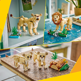 LEGO® Creator 3 in 1 Wild Animals: Majestic Lion Building Set for Kids - Construct a Lion, Lioness or 2 Cubs - Animal Toy for Pretend Play and Display - Gift Idea for Boys and Girls Ages 9+ - 31386