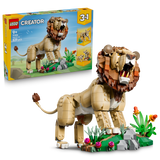 LEGO® Creator 3 in 1 Wild Animals: Majestic Lion Building Set for Kids - Construct a Lion, Lioness or 2 Cubs - Animal Toy for Pretend Play and Display - Gift Idea for Boys and Girls Ages 9+ - 31386