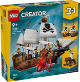 LEGO® Creator 3 in 1 Iconic Pirate Ship Toy for Kids - Construct a Pirate Ship, Castle or Twin Ships - Building Set with 5 Minifigures - Birthday Gift Idea for Boys and Girls Ages 9+ - 31387