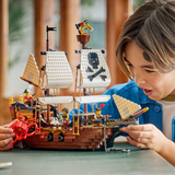 LEGO® Creator 3 in 1 Iconic Pirate Ship Toy for Kids - Construct a Pirate Ship, Castle or Twin Ships - Building Set with 5 Minifigures - Birthday Gift Idea for Boys and Girls Ages 9+ - 31387