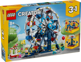 LEGO® Creator 3 in 1 Iconic Ferris Wheel Building Toy for Kids - Construct a Ferris Wheel, UFO Ride or Carousel - Pretend Play Carnival - Gift Idea for Boys and Girls Ages 8+ - 31389