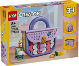 LEGO® Creator 3 in 1 Art Fashion Bag with Storage - Building Toy for Kids - Fashion Design Kit with 3 Construction Options - Purse, Suitcase or Storage Box - Gift Idea for Girls and Boy Ages 8+ - 31391