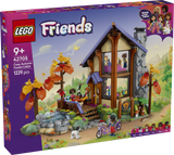LEGO® Friends Cozy Fall Forest Cabin Building Toy for Kids Ages 9+ - Pretend Play Dollhouse Kit with 4 Minidolls, a Dog and Squirrel - Gift Idea for Girls and Boys - 42705