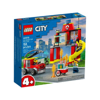 CITY FIRE STATION AND FIRE TRUCK - 60375