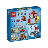 CITY FIRE STATION AND FIRE TRUCK - 60375