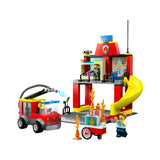 CITY FIRE STATION AND FIRE TRUCK - 60375