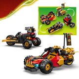 LEGO® NINJAGO® Kai and Cole’s Combiner Vehicles - Pretend Play Building Set for Kids with 2 Transforming Toy Vehicles and 3 Minifigures - Fun Gift Idea for Boys and Girls Ages 7+ - 71864