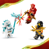 LEGO® NINJAGO® Kai and Cole’s Combiner Vehicles - Pretend Play Building Set for Kids with 2 Transforming Toy Vehicles and 3 Minifigures - Fun Gift Idea for Boys and Girls Ages 7+ - 71864