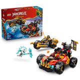 LEGO® NINJAGO® Kai and Cole’s Combiner Vehicles - Pretend Play Building Set for Kids with 2 Transforming Toy Vehicles and 3 Minifigures - Fun Gift Idea for Boys and Girls Ages 7+ - 71864