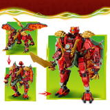 LEGO® NINJAGO® Wyldfyre's Transforming Dragon Mech - Pretend Play Building Toy for Kids Ages 9+ - TV Show Action Figures and Collectible Merch - Fantasy Gift Idea for Boys and Girls - 71868