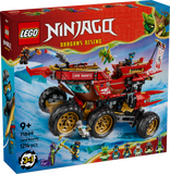 LEGO® NINJAGO® Land Bounty - Pretend Play Building Toy for Kids Ages 9+ - 3 Vehicles and 6 Minifigures - Includes a Motorcycle, Off-Road Buggy and Ship - Gift Idea for Boys and Girls - 71869