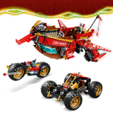LEGO® NINJAGO® Land Bounty - Pretend Play Building Toy for Kids Ages 9+ - 3 Vehicles and 6 Minifigures - Includes a Motorcycle, Off-Road Buggy and Ship - Gift Idea for Boys and Girls - 71869