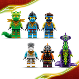 LEGO® NINJAGO® Land Bounty - Pretend Play Building Toy for Kids Ages 9+ - 3 Vehicles and 6 Minifigures - Includes a Motorcycle, Off-Road Buggy and Ship - Gift Idea for Boys and Girls - 71869