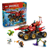 LEGO® NINJAGO® Land Bounty - Pretend Play Building Toy for Kids Ages 9+ - 3 Vehicles and 6 Minifigures - Includes a Motorcycle, Off-Road Buggy and Ship - Gift Idea for Boys and Girls - 71869