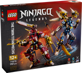 LEGO® NINJAGO® The Twin Titan Mechs - Building Toy for Kids - Action Figures for Display and Pretend Play Inspired by NINJAGO Legends Duskfall - Gift Idea for Teen Boys and Girls Ages 12+ - 71870