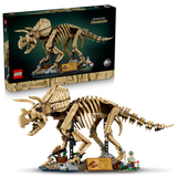 LEGO® Jurassic World Dinosaur Fossils: Triceratops - Posable Dinosaur Building Set - Jurassic Park Merch with a Minifigure - Skeleton Figure Kit for Adults - Gift Idea for Ages 18+ - 77985