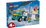 CITY EMERGENCY AMBULANCE AND SNOWBOARDER - 60403