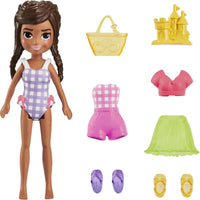 POLLY POCKETS SMALL FASHION DOLL - BEACH  [HNF50/HKV86]