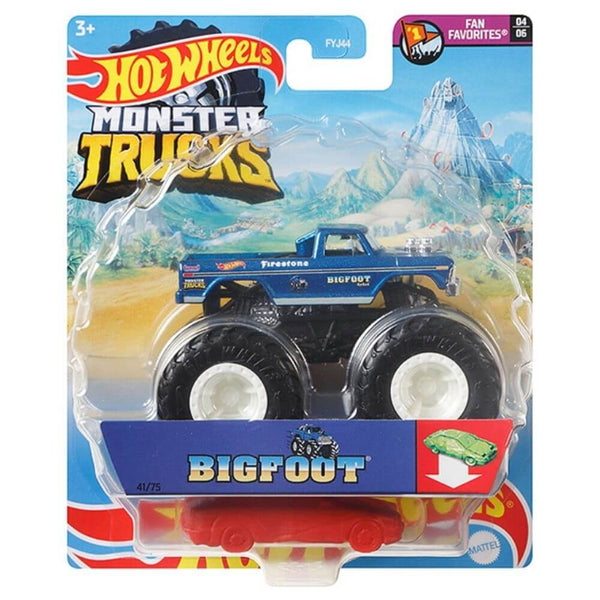 HOT WHEELS MONSTER TRUCKS 1:64 SCALE DIE CAST CARS - BIG FOOT [FYJ44]