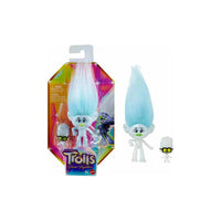 TROLLS FUN FAIR SURPRISE SMALL DOLLS - BLUE WHITE HAIR  [HNF01]