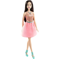 BARBIE GLITZ DOLL - BRUNETTE WITH LIGHT PINK DRESS [T7580]