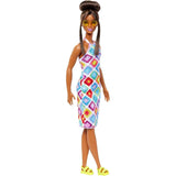 BARBIE FASHIONISTAS DOLL - WITH BUN & CROCHET HALTER DRESS  [HJT07]