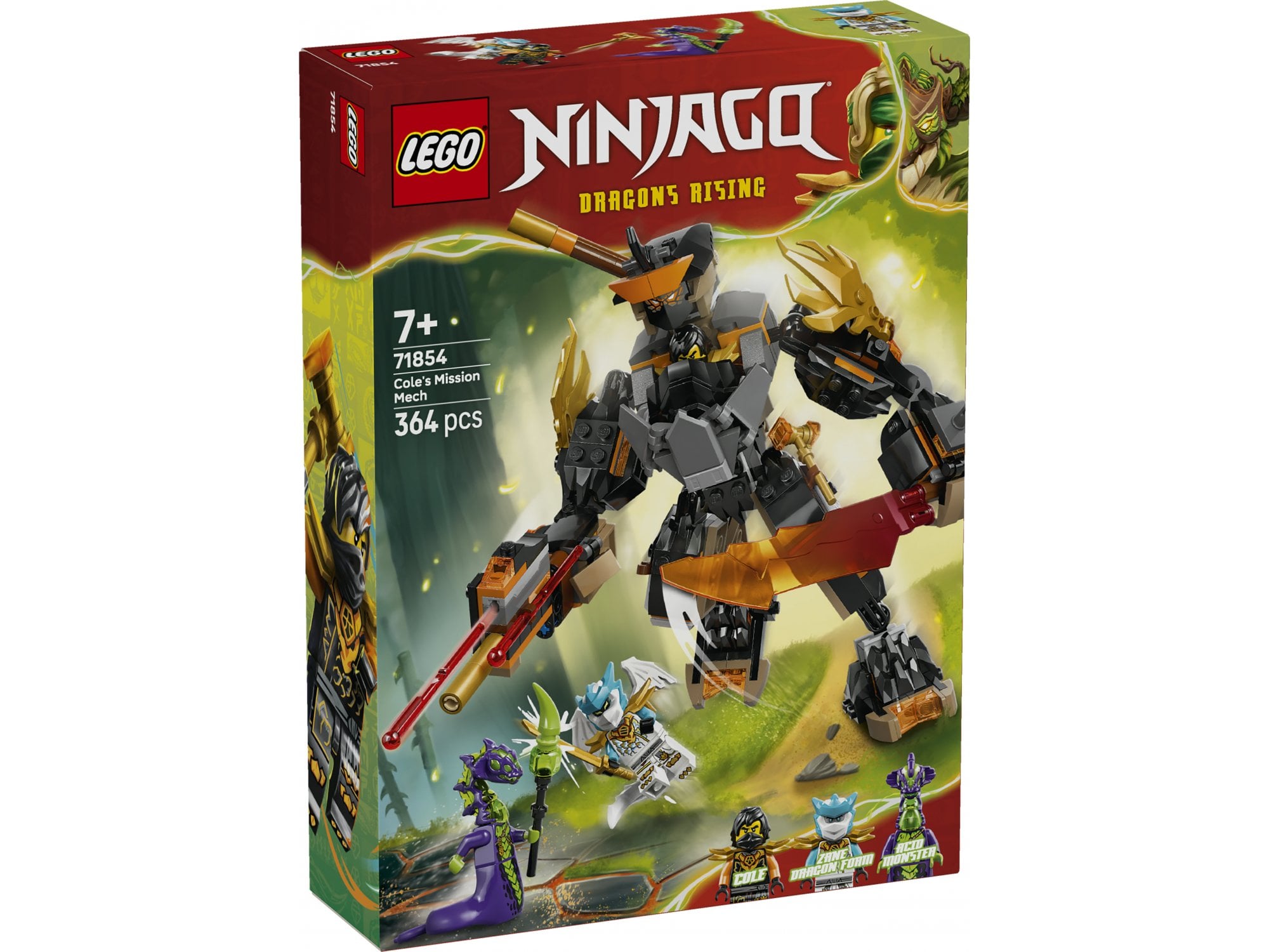 NINJAGO® COLE'S MISSION MECH & DRAGON ZANE - 71854 – Brick By