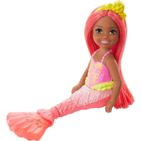 BARBIE CHELSEA MERMAID DOLL CORAL ORANGE PINK HAIR  [GJJ85/GJJ87]