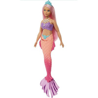 BARBIE DREAMTOPIA MERMAID DOLL CURVY PINK HAIR  [HGR08/HGR09]