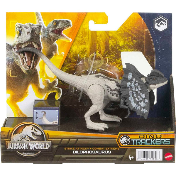 JURASSIC WORLD STRIKE ATTACK DINOSAUR TOYS WITH SINGLE STRIKE ACTION - DILOPHOSAURUS  [HLN63]