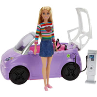 BARBIE ELECTRIC VEHICLE WITH CHARGING STATION  [HJV36]