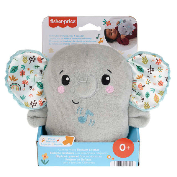 FISHER PRICE PLUSH ELEPHANT BABY TOY SOUND MACHINE WITH VIBRATIONS, CALMING SOUNDS SOOTHER  [HML65]