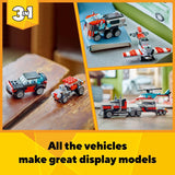 CREATOR 3IN1 FLATBED TRUCK WITH HELICOPTER - 31146