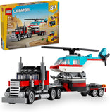 CREATOR 3IN1 FLATBED TRUCK WITH HELICOPTER - 31146