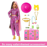 BARBIE EXTRA FLY SAFARI ARTICULATED DOLL WITH FASHION SET  [HPT48]