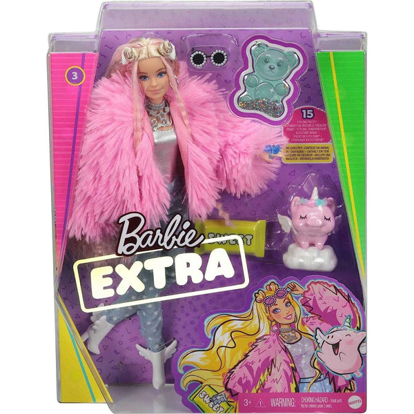 BARBIE EXTRA DOLL - FLUFFY PINK JACKET   [GRN28]