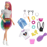 BARBIE LEOPARD RAINBOW HAIR FEATURE DOLL  [GRN81]