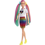 BARBIE LEOPARD RAINBOW HAIR FEATURE DOLL  [GRN81]